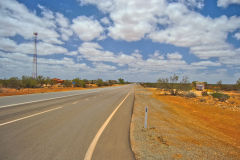 Empty road in the Outback north of Shark Bay, Western Australia