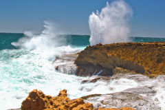 Quobba Blow Holes north of Carnarvon, Western Australia