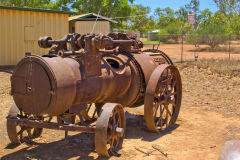 Old farming gear at the Minilya Bridge Roadhouse north of Carnarvon, Western Australia