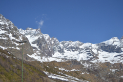 High Alps mountain landscape in Breuil Cervinia in the Aosta Valley, Italy