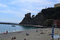 At the beach of Monterosso al Mare in Cinque Terre Italy