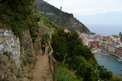 HIking from Monterosso al Mare to Vernazza in Cinque Terre Italy