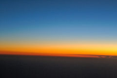 Sunset over Australia before landing in Sydney