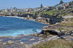 Scenery on a walk from Bondi Beach to Cape Banks in Winter in Sydney, Australia