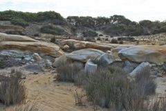 Scenery on a walk from Bondi Beach to Cape Banks in Winter in Sydney, Australia