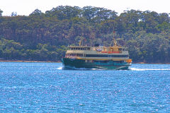 Water scenes at Sydney Cove on the ferry from Circular Quay to Manly, Sydney, Australia