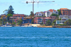 Water scenes at Sydney Cove on the ferry from Circular Quay to Manly, Sydney, Australia