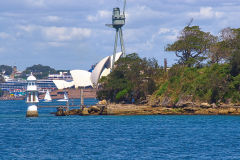 Water scenes at Sydney Cove on the ferry from Circular Quay to Manly, Sydney, Australia