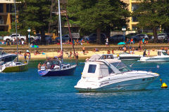 Beach scene at Manly Beach in Sydney, Australia