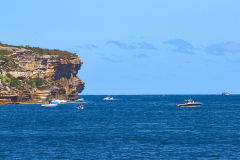 Water scenes on Sydney Cove on a ferry from Manly to Circular Quay Sydney, Australia