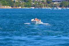 Water scenes on Sydney Cove on a ferry from Manly to Circular Quay Sydney, Australia