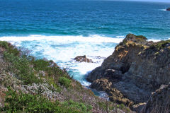 View from walking to Remarkable Cave on Tasman Peninsula Tasmania.