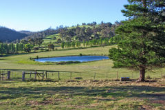 A lake at Heimat Chalets New Norfolk in Tasmania