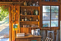 Inside the cooking building at Heimat Chalets New Norfolk in Tasmania