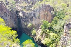 Water basin and water fall in Litchfield National Park Australia 2019