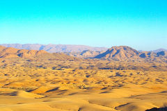 Desert landscape at Valley of a Thousand Hills campsite in Namibia