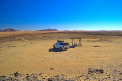 A rest stop in the desert 100 km before Walvisbay.