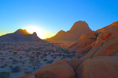 Sunset at Spitzkoppe in Namibia