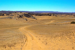 Desert landscape in the himba region of Namibia