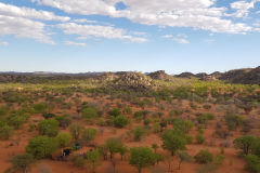 Lookout over the Porcupine camp site near Kamanjab in Namibia