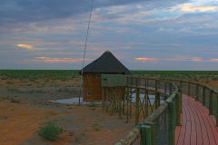 The water hole at the Oliphantus Camp in Etosha national Park Namibia