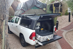 Clean car on the first day of the journey through Namibia in Windhoek