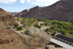 Overview of the middle part of the Ais-Ais camp site in the Fish River Canyon Namibia