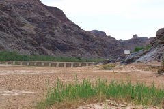 Dry part of the Fish River at Ais-Ais in the Fish River Canyon Namibia