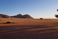 View from the camp site at Namtib Desert Lodge in the Namib Desert of Namibia
