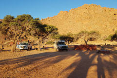 Camp site at Namtib Desert Lodge in the Namib Desert of Namibia