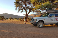 Camp site at Namtib Desert Lodge in the Namib Desert of Namibia
