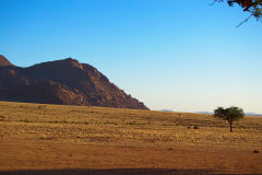 View from the camp site at Namtib Desert Lodge in the Namib Desert of Namibia