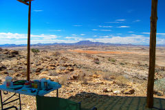 Desert landscape  at A Valley of a Thousand Hills Campsite Namibia