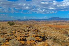 Desert landscape  at A Valley of a Thousand Hills Campsite Namibia