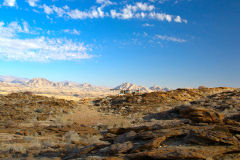 Desert landscape  at A Valley of a Thousand Hills Campsite Namibia