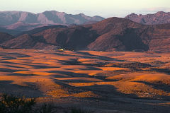 Desert landscape during sunset at A Valley of a Thousand Hills Campsite