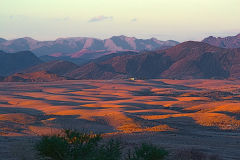 Desert landscape during sunset at A Valley of a Thousand Hills Campsite