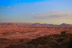 Desert landscape during sunset at A Valley of a Thousand Hills Campsite